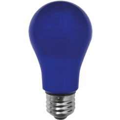 A19 55x108 LED E27 3W 230VAC blue plastic cover-outdoor non-transparent 3Lm 270° 