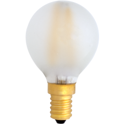 G45 Deco LED E14 240V 1,2W warmwhite 2700K with bridge rectifier frosted cover 90lm 