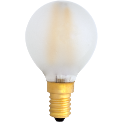 G45 Deco LED E14 240V 4W warmwhite 2700K with bridge rectifier frosted cover 360lm/4 string 