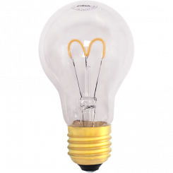 A19 Deco LED curved E27 240V 2W warmwhite 2400K 