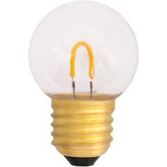 G45 Deco LED curved E27 240V 0,6W warmwhite 2400K 