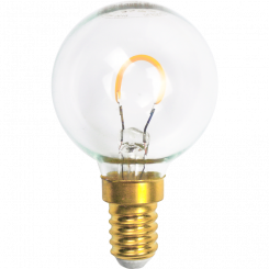 G45 Deco LED curved E14 240V 0,6W warmwhite 2400K 