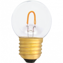 G45 Deco LED curved E27 240V 1W warmwhite 2400K 