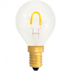 G45 Deco LED curved E14 240V 1W warmwhite 2400K 